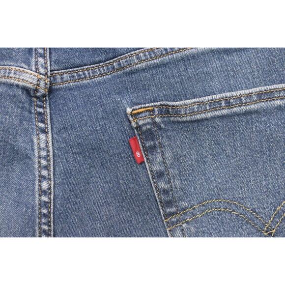 Levi's 505 Regular Fit Straight Stretch Rugged Denim Blue Jeans Mens Sz 38 x 30 - Picture 10 of 11